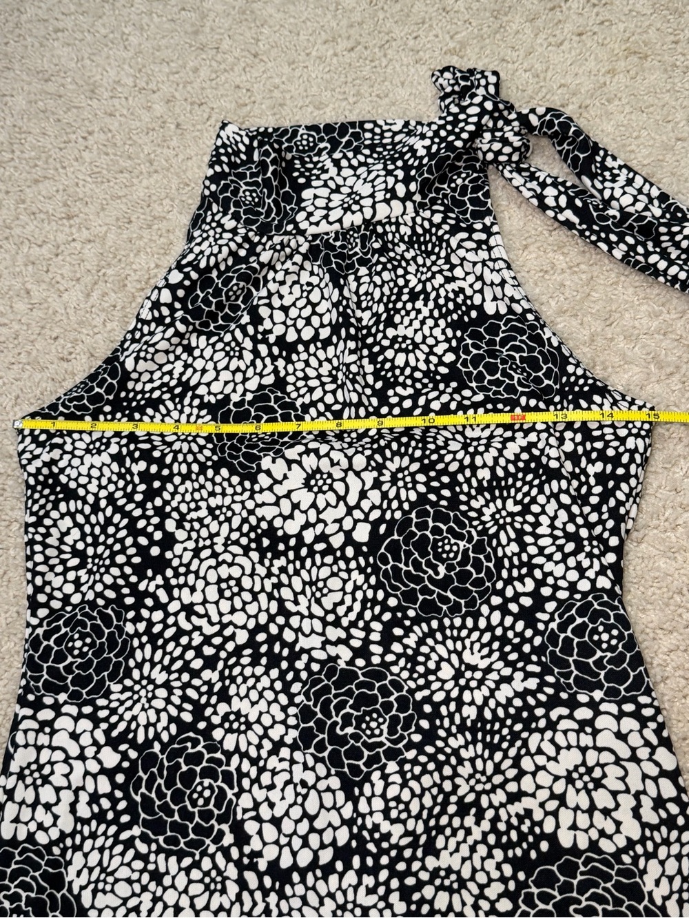 White House Black Market Tie Neck Halter Floral Print Blouse Size XS - Picture 6 of 6